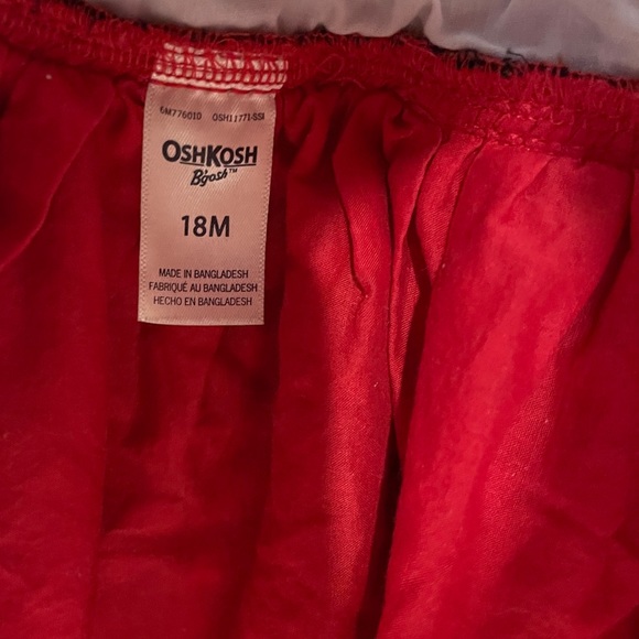 Osh Kosh Denim Jumper Dress with Red  /  Navy check  18 mos - Picture 2 of 7